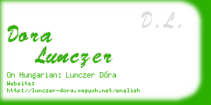 dora lunczer business card